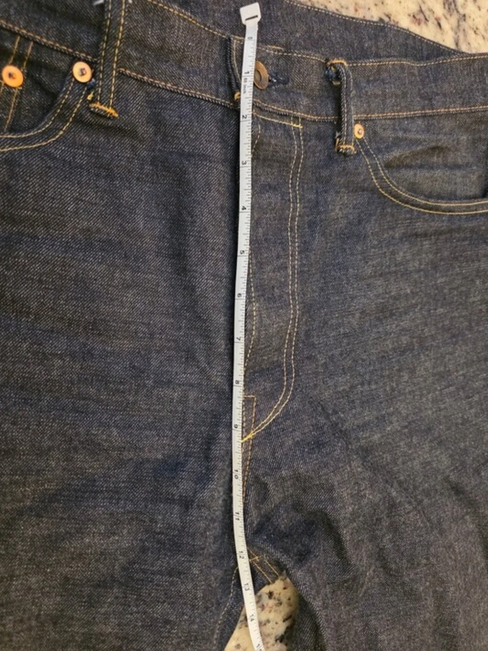 Men's Dark Blue Denim Jeans - Classic Straight Fit